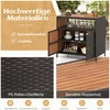 Promotions Sodo spintelė 90x53x86 cm Ruda rotango ir akacijos mediena