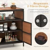 Promotions Sodo spintelė 90x53x86 cm Ruda rotango ir akacijos mediena