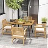 Promotions Sodo stalas, 107x107x75 cm, natūralios spalvos, juodas