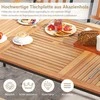 Promotions Sodo stalas, 200x90x75 cm, natūralios ir juodos spalvos