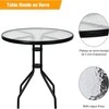 Promotions Sodo stalas, 70x70x70 cm, juodas, grūdintas stiklas ir metalas