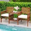 Lauko baldų komplektas Promotions Sodo suoliukas su stalu, 165x65x88 cm, Rudas