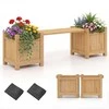 Promotions Sodo suoliukas su 2 šoninėmis gėlių dėžėmis, 105x26.5x29.5 cm, medis, masyvus medis