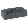 Promotions Sofa 204x89x64 cm Pilka aksominė medžiaga
