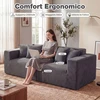Promotions Sofa 204x89x64 cm Pilka aksominė medžiaga