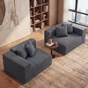 Promotions Sofa 204x89x64 cm Pilka aksominė medžiaga