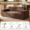 Promotions Sofa 3 vietų aukšta atlošo korduroinė 197x97x69 cm ruda