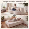 Promotions Sofa-lova 192.5x108.5x32 cm Balta vilna Sulankstoma