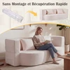 Promotions Sofa-lova 192.5x108.5x32 cm Balta vilna Sulankstoma