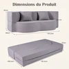 Promotions Sofa-lova 192,5x108,5x32 cm Pilkas flisas Sulankstoma