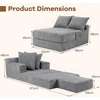 Promotions Sofa-lova Sulankstomas Miegamasis Kėdė 118x93x48 cm Pilka sulankstoma