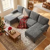 Promotions Sofa-lova U formos modulinė 258x125x71,5 cm pilkos spalvos kordurojo audinys