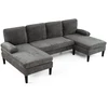 Promotions Sofa-lova U formos modulinė 258x125x71,5 cm pilkos spalvos kordurojo audinys