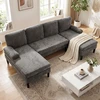 Promotions Sofa-lova U formos modulinė 258x125x71,5 cm pilkos spalvos kordurojo audinys