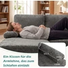 Promotions Sofa-lova U formos modulinė 258x125x71,5 cm pilkos spalvos kordurojo audinys