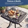 Promotions Šoninis staliukas, 54x54x53 cm, juodas, lietas aliuminis, atsparus oro sąlygoms