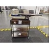 Promotions Šoninis staliukas 60x24x67,5 cm rudas juodas, su laikymo vieta, metalas