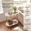 Promotions Šoninis staliukas 60x33,5x68,5 cm Baltas dirbtinio marmuro paviršius