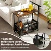 Promotions Šoninis staliukas, 60x40x72 cm, rudas, su laikymo vieta