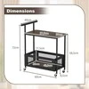 Promotions Šoninis staliukas, 60x40x72 cm, rudas, su laikymo vieta
