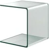 Promotions Šoninis staliukas, grūdintas stiklas, 45,7x45,7x40,6 cm, permatomas
