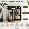 Promotions Spausdintuvo stovas, 63.5x40x72 cm, rudas, su laikymo lentynomis