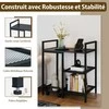 Promotions Spausdintuvo stovas, 63,5x40x72 cm, juodas, su laikymo lentynomis