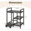 Promotions Spausdintuvo stovas, 63,5x40x72 cm, juodas, su laikymo lentynomis