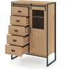 Promotions Spintelė Stovinčioji ant grindų Stumdomos durys 84x40x120 cm Ruda Juoda Saugojimo