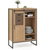 Promotions Spintelė Stovinčioji ant grindų Stumdomos durys 84x40x120 cm Ruda Juoda Saugojimo