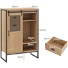 Promotions Spintelė Stovinčioji ant grindų Stumdomos durys 84x40x120 cm Ruda Juoda Saugojimo