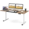 Promotions Elektrinis stovimas stalas, 140x70x72-116 cm, Smėlio spalvos