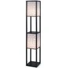 Promotions Grindų Lempa su Lentynomis, 26x26x156 cm, Juoda