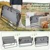 Promotions Stovyklavimo kėdė, dvivietė sulankstoma sofa, 111x57x71 cm, pilka