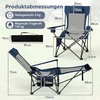 Promotions Stovyklavimo kėdžių rinkinys 152x83x75 cm Tamsiai mėlynas Reguliuojamas Sulankstomas