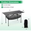 Promotions Sulankstomas stovyklavimo stalas, 119x55x69 cm, juodas