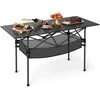 Promotions Sulankstomas stovyklavimo stalas, 119x55x69 cm, juodas