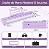 Promotions Sulankstoma elektroninė klaviatūra, 94x22x6 cm, violetinė, nešiojama
