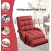 Promotions Sulankstoma grindų kėdė-sofa, 169x55 cm, raudona