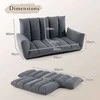 Promotions Sulankstoma grindų sofa, 119x76x60 cm, pilka