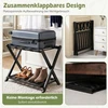 Promotions Sulankstoma lagamino stovėjimo vieta su dirželiais ir lentynomis daiktams 68x43x57 cm juoda/natūrali