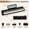 Promotions Sulankstoma pianino klaviatūra 94x22x6 cm juoda, elektroninis instrumentas