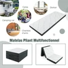 Promotions Sulankstoma putų čiužinys 193x80x10 cm baltas ir pilkas bambuko pluoštas