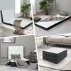 Promotions Sulankstoma putų čiužinys 193x80x10 cm baltas ir pilkas bambuko pluoštas
