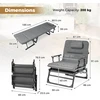 Promotions Sulankstoma stovyklavimo lova 185.4x61x38.1 cm Pilkas metalas