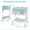 Promotions Sulankstomas kūdikių keitimo stalas, aukščio reguliavimas, 81.3x66x95.3 cm, žalias, su saugojimo vieta