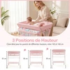 Promotions Sulankstomas kūdikių keitimo stalas 81,3x66x95,3 cm rožinis su saugojimo vieta