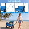 Promotions Sulankstomas paplūdimio vežimėlis 96x59x75-106 cm mėlynas