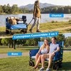 Promotions Sulankstomas paplūdimio vežimėlis 96x59x75-106 cm mėlynas