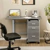 Promotions Sulankstomas rašomasis stalas 105x50x75 cm pilkas, metalinis rėmas, su laikymo vieta
